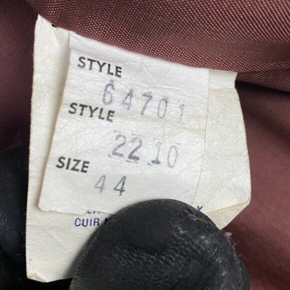 Vintage 70s Sears Leather Jacket Men's 44 Brown Fight Club Overcoat Top Coat - Picture 7 of 14